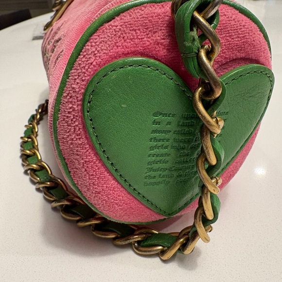 Juicy Couture Velour Pink and Green Women's Bag - Picture 2 of 11
